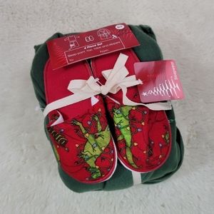 Dinosaur Holiday Theme 4 Piece Boys Sleep Set Sz 6/7